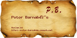 Potor Barnabás névjegykártya